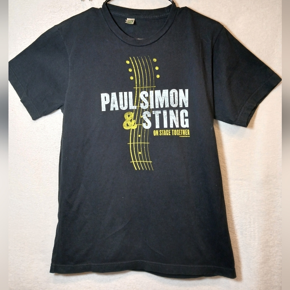 ROYAL apparel Paul Simon/Sting  T-shirt On Stage Together 2014 Tour Organic